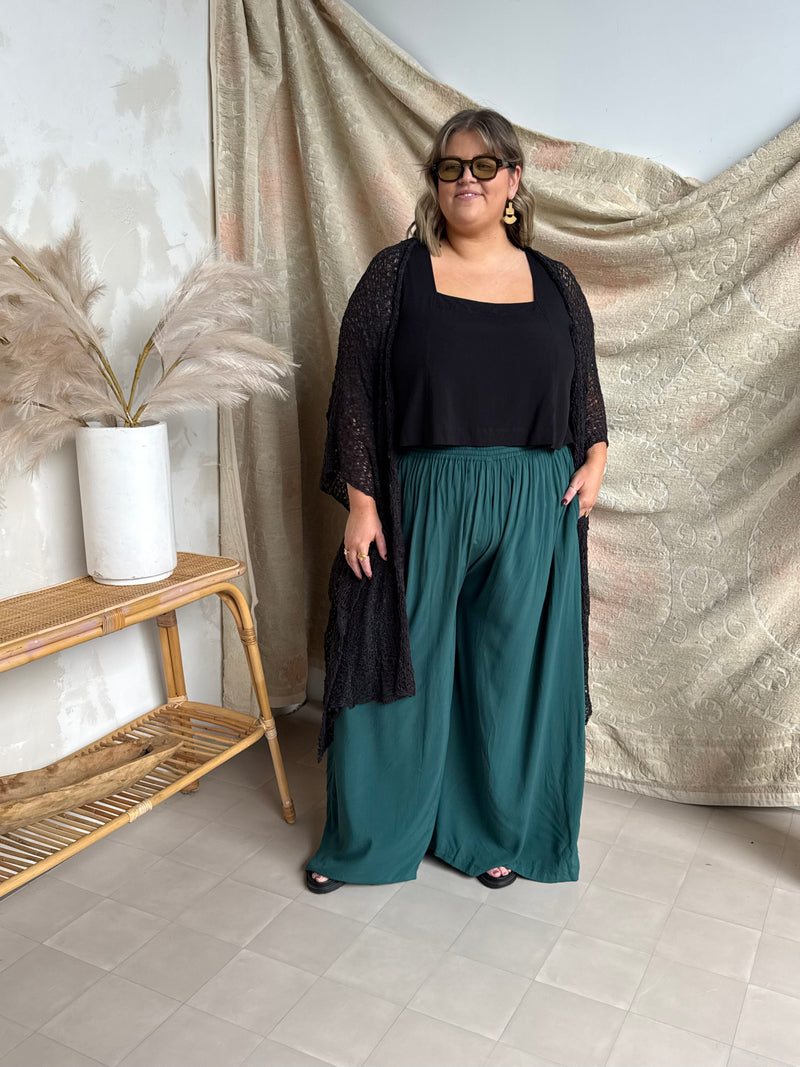 TALL PALAZZO PANTS ~ Emerald