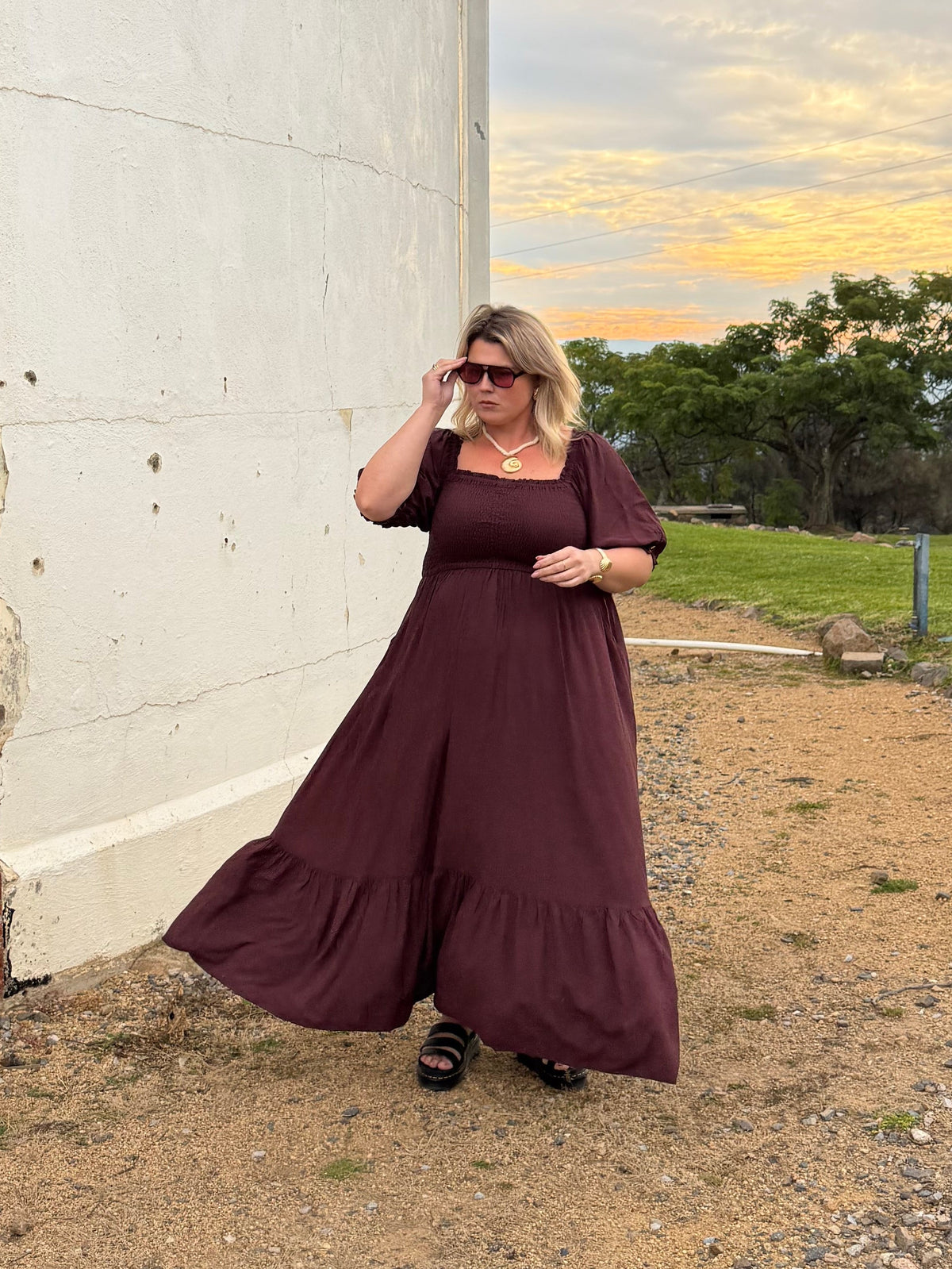 ATHENA MAXI - Mahogany  Mama Mane
