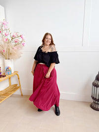 LUNAM SKIRT - Sangria - Mama Mane - Mama Mane