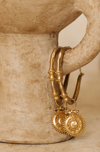 Kavani Hoops ~ Brass Earrings