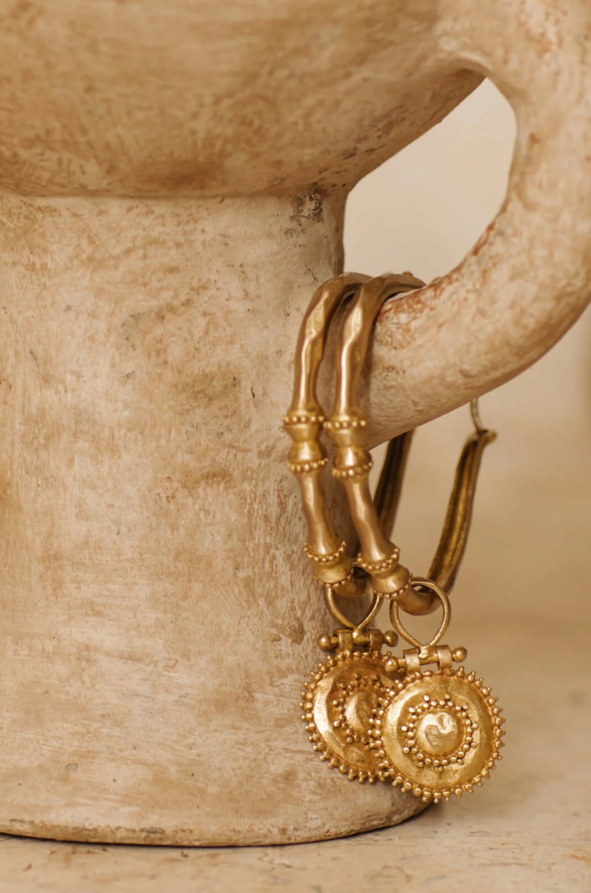 Kavani Hoops ~ Brass Earrings