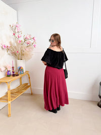LUNAM SKIRT - Sangria - Mama Mane - Mama Mane