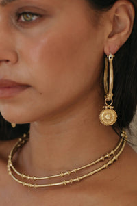 Kavani Hoops ~ Brass Earrings