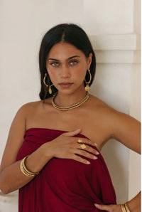 Kavani Hoops ~ Brass Earrings