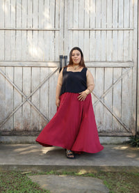 LUNAM SKIRT - Sangria - Mama Mane - Mama Mane