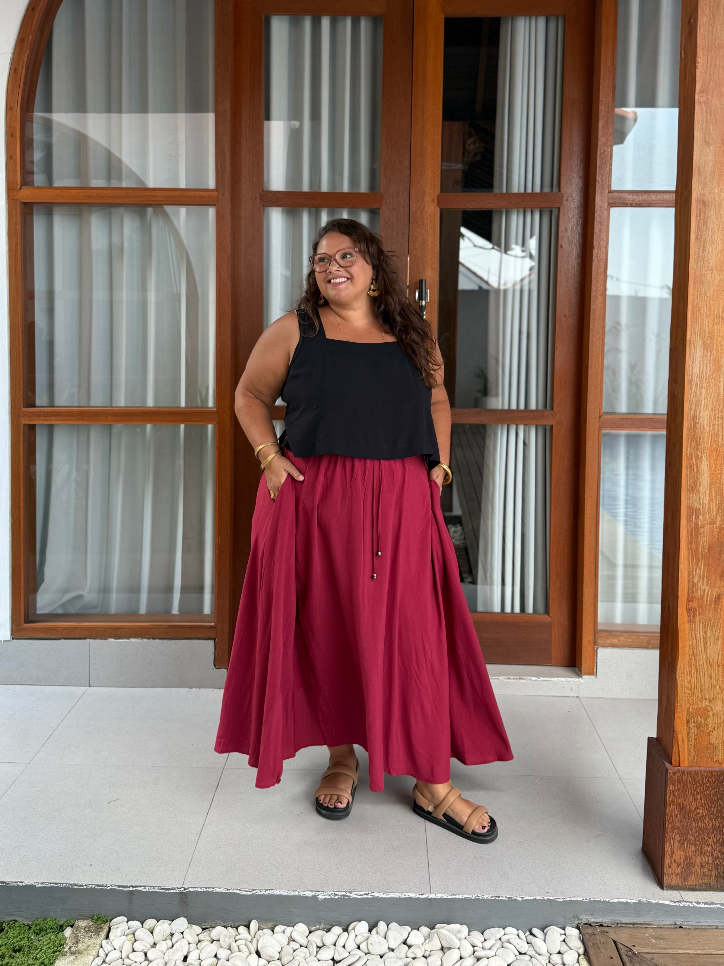 Lunam Skirt - Sangria