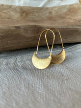 Load image into Gallery viewer, Moon hoop earrings